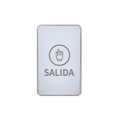 Spanish Text White Touch sensor Exit Button 86*50mm