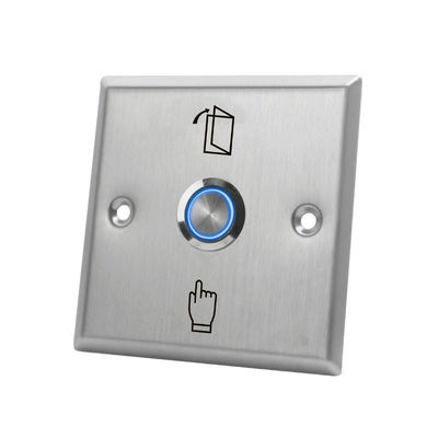 Tecla de aço inoxidável da placa dianteira fina de HS85L 86*86mm, saída NO/NC/COM, com luz do diodo emissor de luz