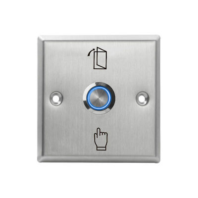 Tecla de aço inoxidável da placa dianteira fina de HS85L 86*86mm, saída NO/NC/COM, com luz do diodo emissor de luz