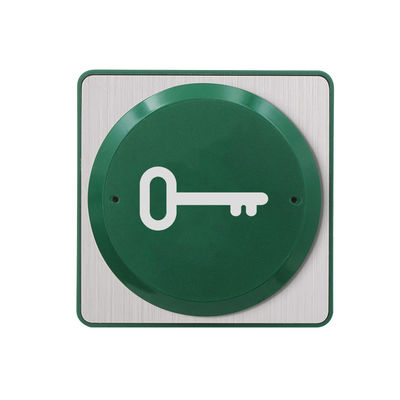 Botão de liberação grande da porta do interruptor do metal de BD851K 86*86mm com Backbox, com o desenho chave no botão, apropriado a deficiente