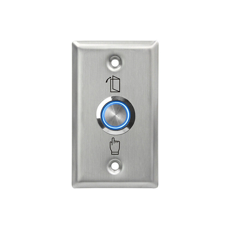 Tecla de aço inoxidável da placa dianteira fina de HS50L 86*50mm, saída NO/NC/COM, com luz do diodo emissor de luz