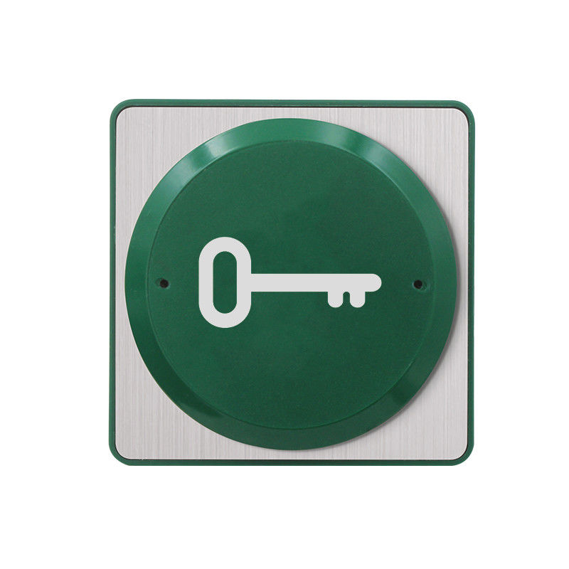 Botão de liberação grande da porta do interruptor do metal de BD851K 86*86mm com Backbox, com o desenho chave no botão, apropriado a deficiente